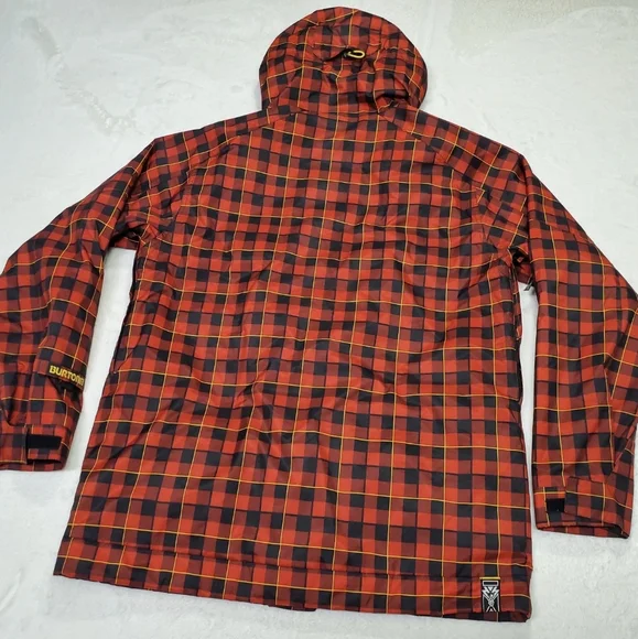 Burton White Collection Bit O Heaven Snowboard Jacket Men's L EUC Plaid - Picture 7 of 12